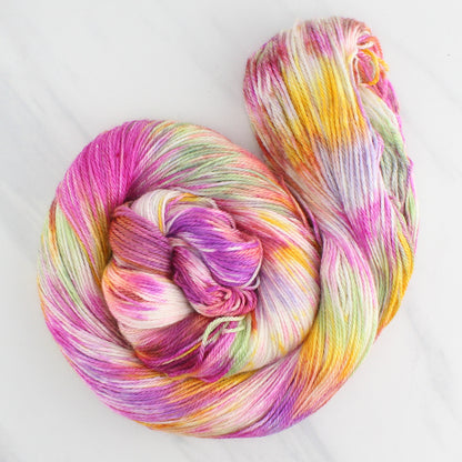 TULIPS Hand Dyed on Dream Fingering - Splashed & Speckled Colorway