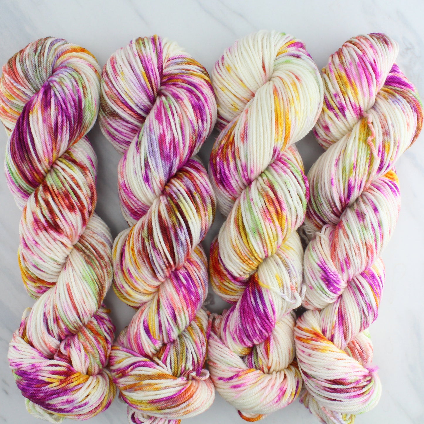 TULIPS Hand Dyed on Squoosh DK - Splashed & Speckled Yarn