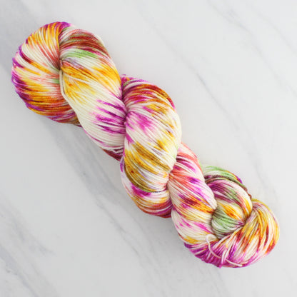 TULIPS Hand Dyed on Splendid Sport - Splashed and Speckled Colorway