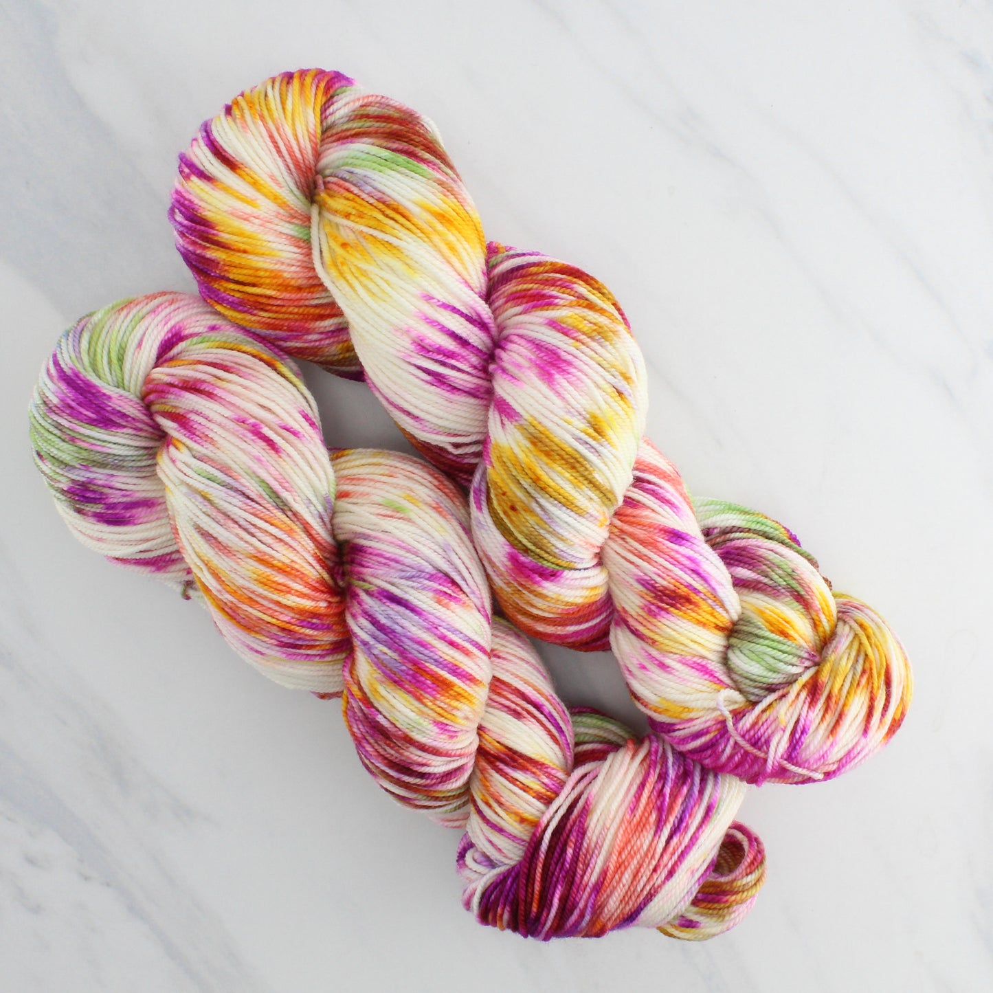 TULIPS Hand Dyed on Splendid Sport - Splashed and Speckled Colorway