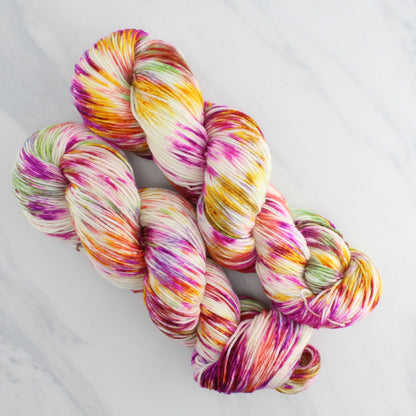 TULIPS Hand Dyed on Splendid Sport - Splashed and Speckled Colorway