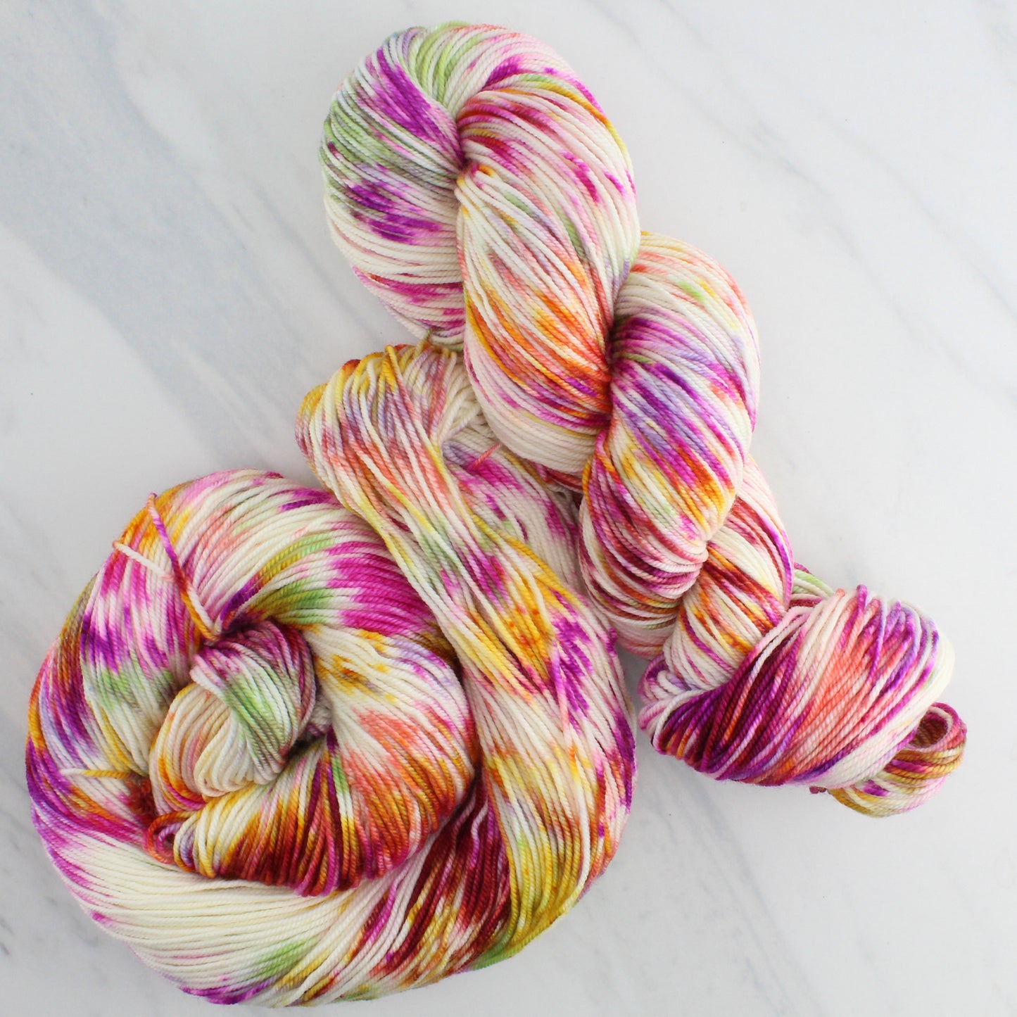 TULIPS Hand Dyed on Splendid Sport - Splashed and Speckled Colorway