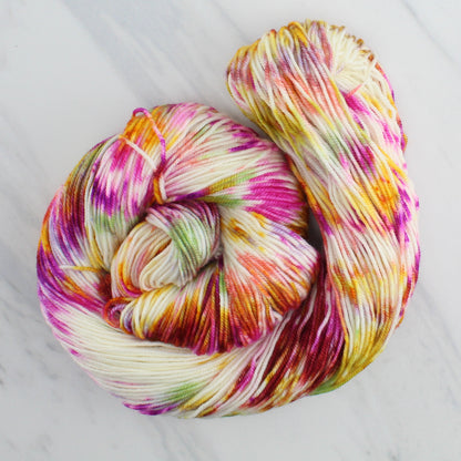 TULIPS Hand Dyed on Splendid Sport - Splashed and Speckled Colorway