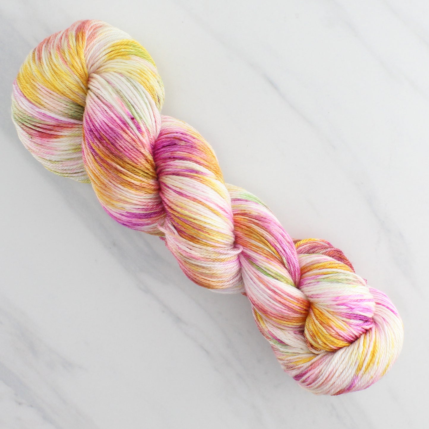TULIPS Hand Dyed on So Silky Fingering - Splashed and Speckled Colorway