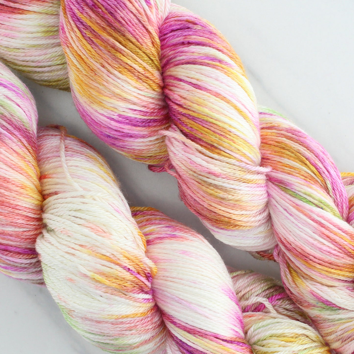TULIPS Hand Dyed on So Silky Fingering - Splashed and Speckled Colorway