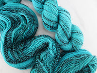 TURQUOISE Hand-Dyed Yarn on Stained Glass Sock