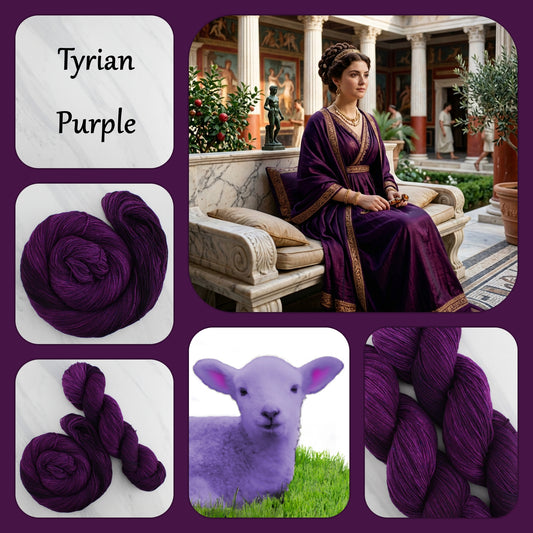 TYRIAN PURPLE - Yarn Dyed to Order
