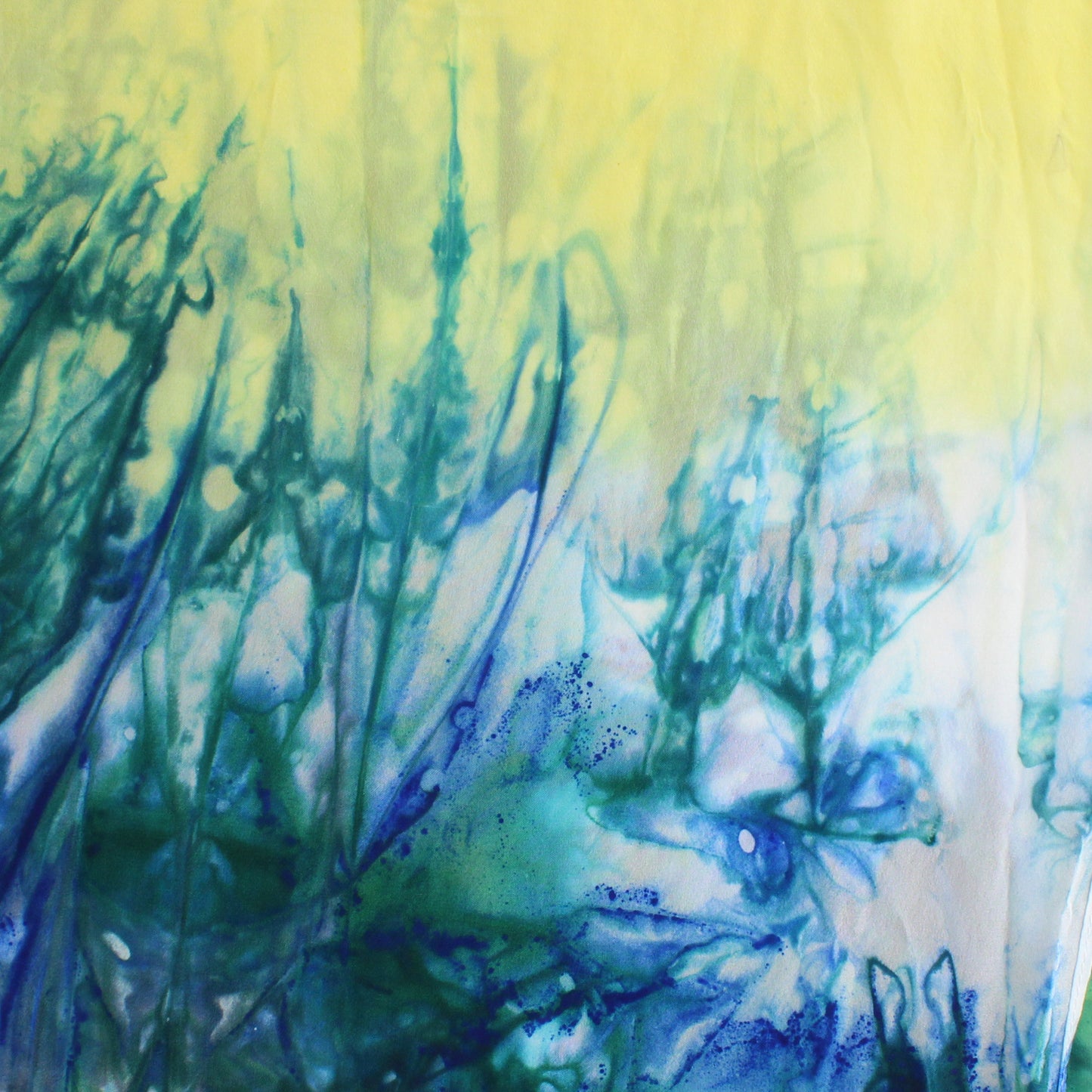 VAN GOGH'S STARRY NIGHT Hand-Dyed Silk Crepe Scarf - 11 x 60 inches