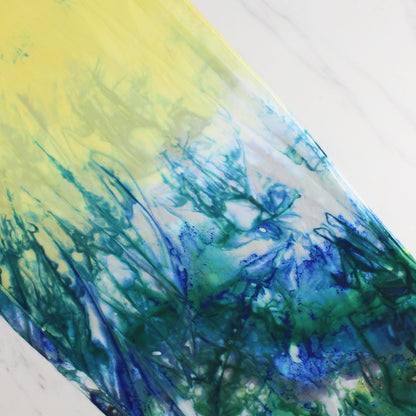 VAN GOGH'S STARRY NIGHT Hand-Dyed Silk Crepe Scarf - 11 x 60 inches