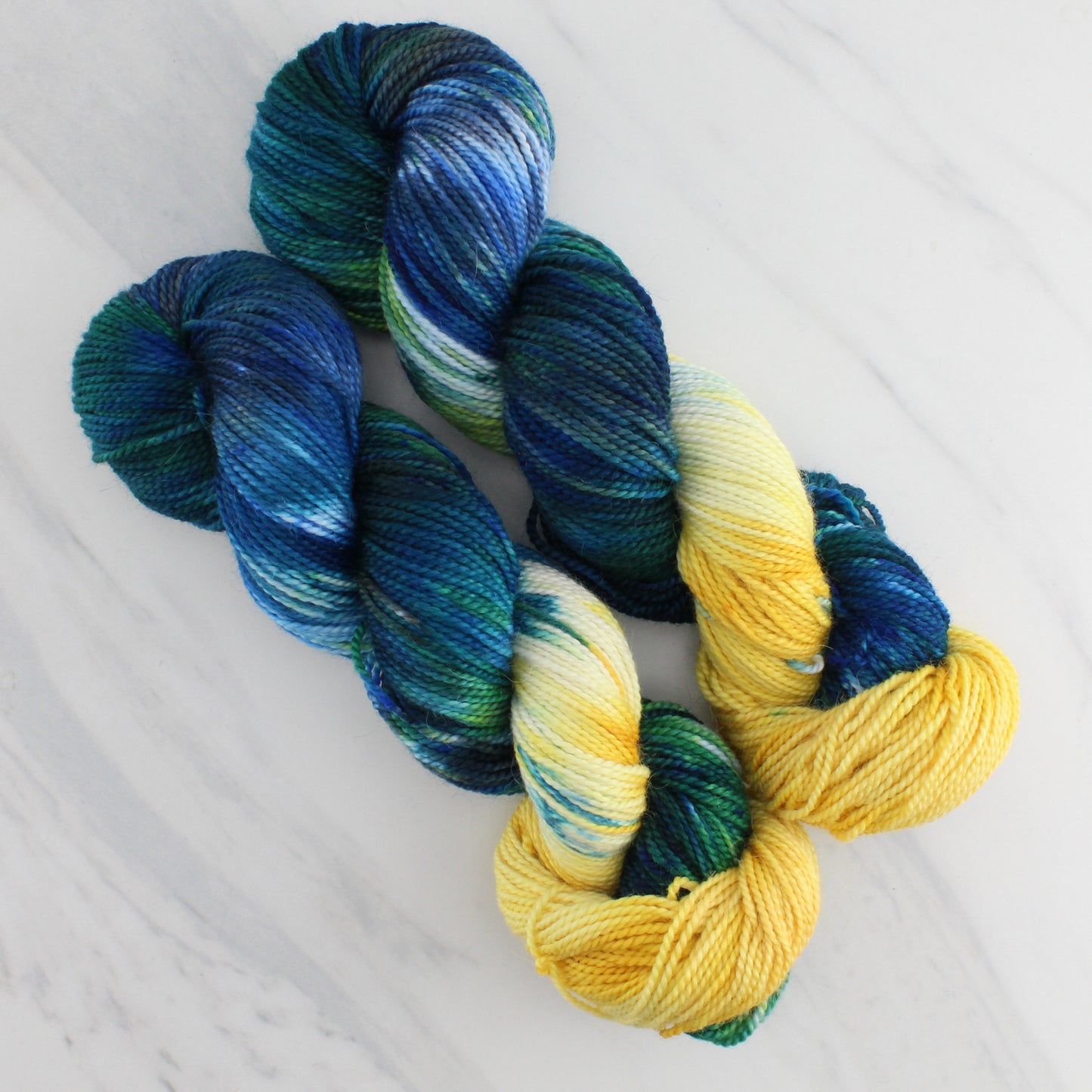 VAN GOGH'S STARRY NIGHT Hand Dyed on Buttery Soft DK  - Assigned Pooling Colorway
