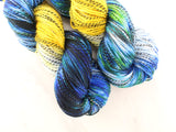 VAN GOGH'S STARRY NIGHT Indie-Dyed Yarn on Stained Glass Sock