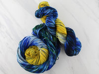 VAN GOGH'S STARRY NIGHT Indie-Dyed Yarn on Stained Glass Sock