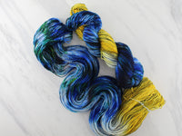 VAN GOGH'S STARRY NIGHT Indie-Dyed Yarn on Stained Glass Sock