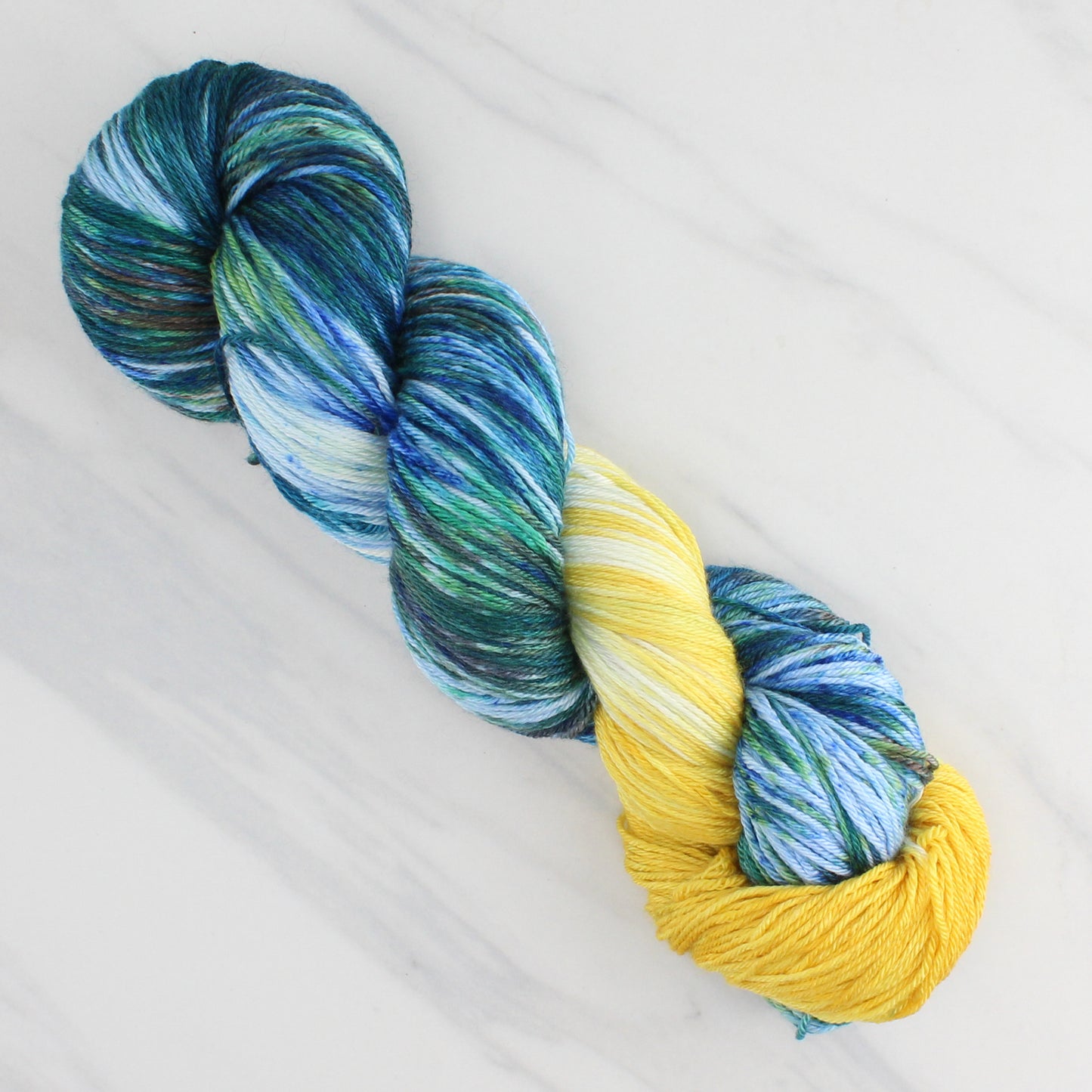 VAN GOGH'S STARRY NIGHT Hand Dyed on So Silky Fingering - Assigned Pooling Colorway