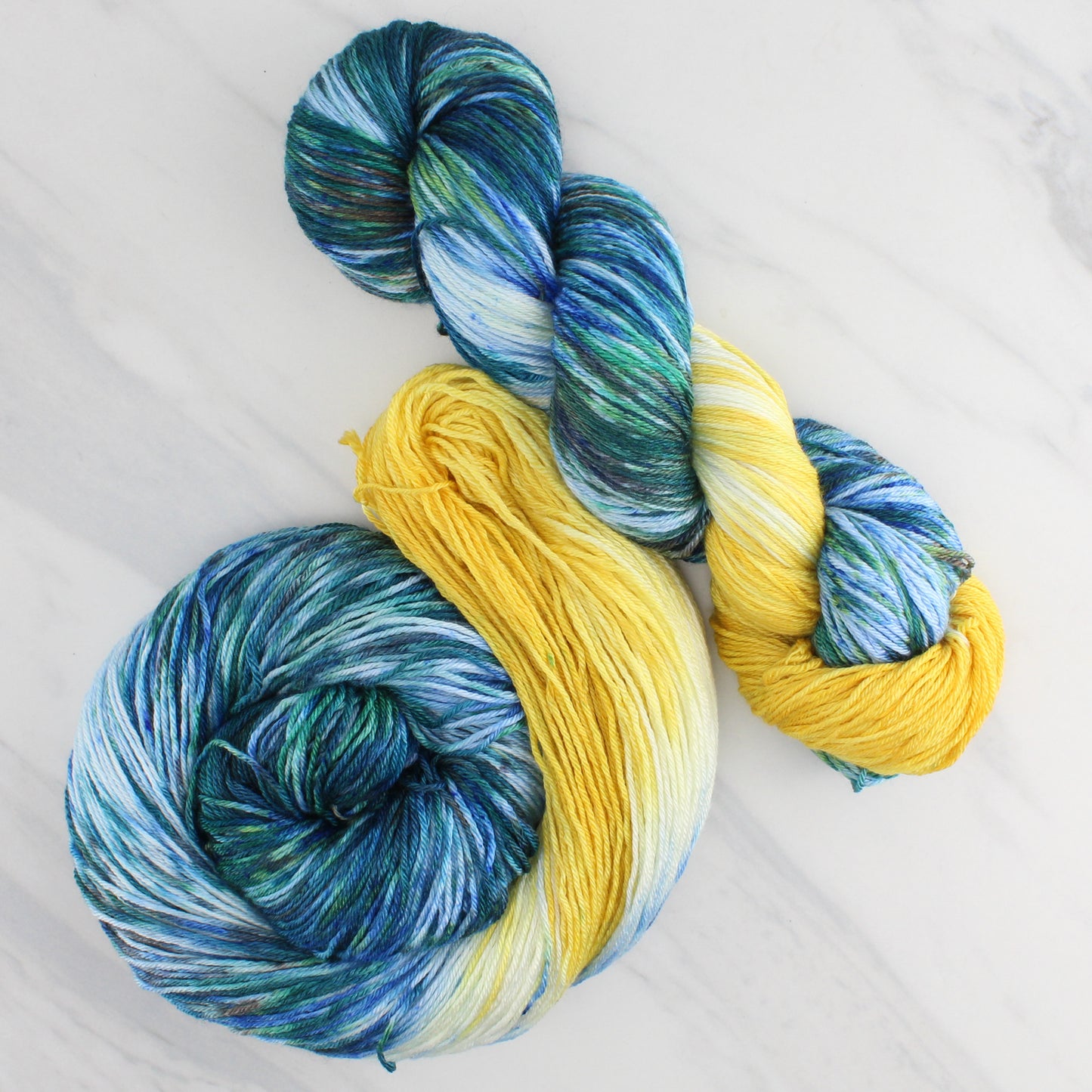 VAN GOGH'S STARRY NIGHT Hand Dyed on So Silky Fingering - Assigned Pooling Colorway