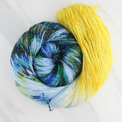VAN GOGH'S STARRY NIGHT on Twinkle Sock - Assigned Pooling Colorway