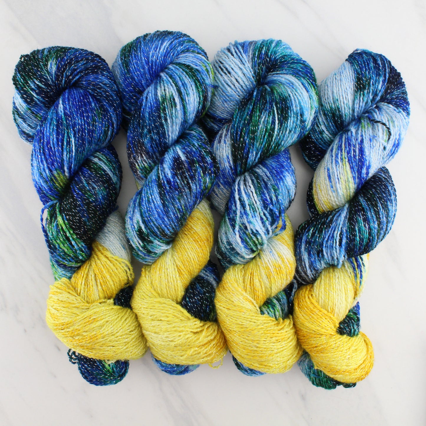 VAN GOGH'S STARRY NIGHT on Twinkle Sock - Assigned Pooling Colorway