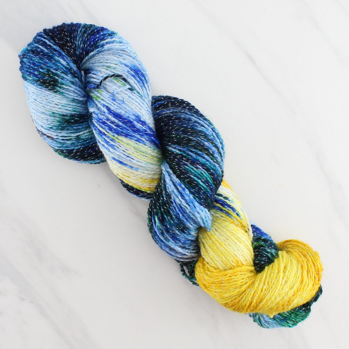 VAN GOGH'S STARRY NIGHT on Twinkle Sock - Assigned Pooling Colorway