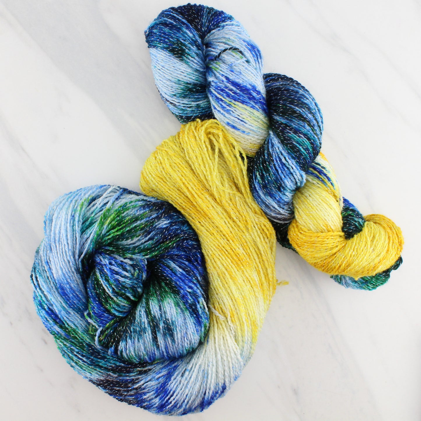 VAN GOGH'S STARRY NIGHT on Twinkle Sock - Assigned Pooling Colorway