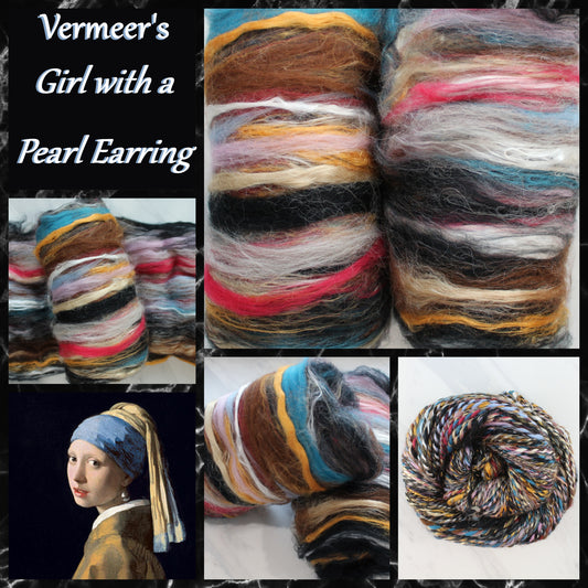 VERMEER'S GIRL WITH A PEARL EARRING Art Batts to Spin and Felt