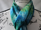 VISIT TO LYME Hand-Dyed Silk Scarf - 8 x 72 inches
