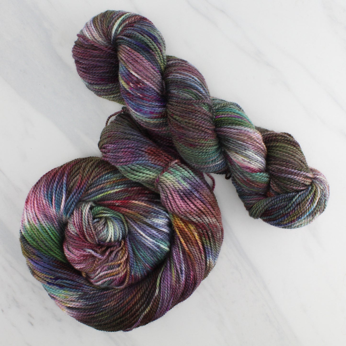 VIVALDI'S WINTER Hand Dyed on Buttery Soft DK - Splashed & Speckled Yarn