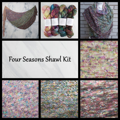 FOUR SEASONS BOOMERANG SHAWL KIT FOR DK-WEIGHT YARN - Dyed to Order