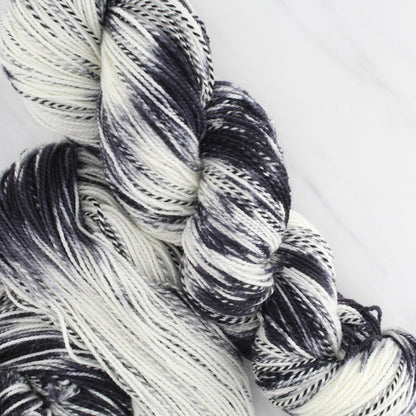 ZEBRA LONGWING BUTTERFLY Hand-Dyed on Stained Glass Fingering