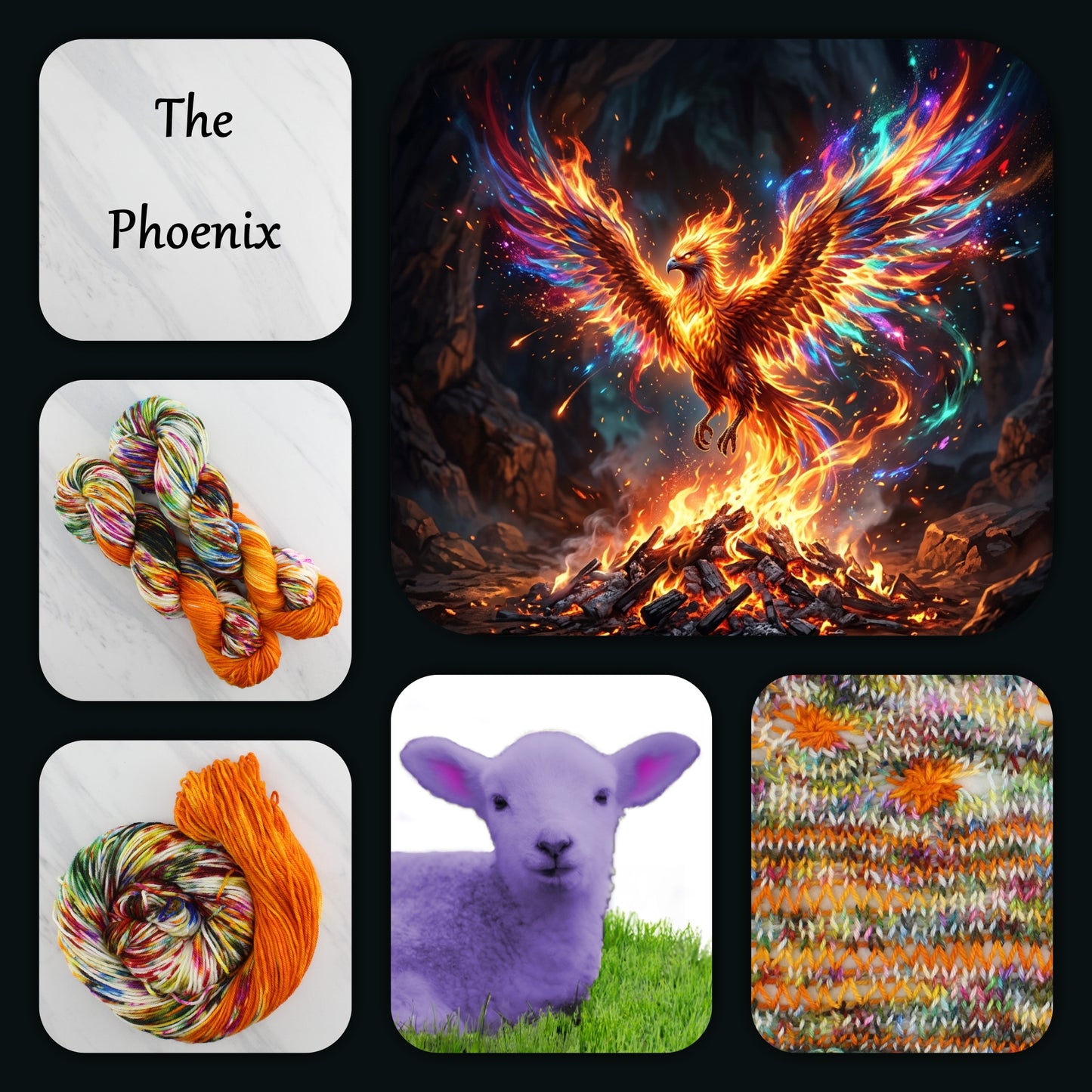 THE PHOENIX - Yarn Dyed to Order - Assigned Pooling Colorway