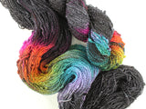 A LIGHT IN DARK PLACES Hand-Dyed Yarn on Squiggle Sock - Purple Lamb