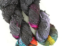 A LIGHT IN DARK PLACES Hand-Dyed Yarn on Squiggle Sock - Purple Lamb