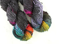 A LIGHT IN DARK PLACES Hand-Dyed Yarn on Squiggle Sock - Purple Lamb