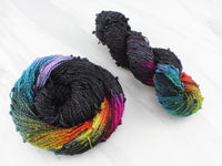 A LIGHT IN DARK PLACES Hand-Dyed Yarn on Squiggle Sock - Purple Lamb