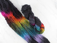 A LIGHT IN DARK PLACES Hand-Dyed Yarn on Squiggle Sock - Purple Lamb