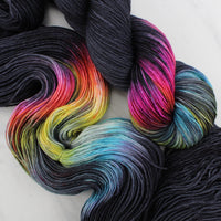 A LIGHT IN DARK PLACES Indie-Dyed Yarn on Sock Perfection - Purple Lamb