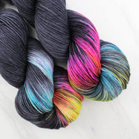 A LIGHT IN DARK PLACES Indie-Dyed Yarn on Sock Perfection - Purple Lamb