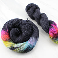 A LIGHT IN DARK PLACES Indie-Dyed Yarn on Sock Perfection - Purple Lamb