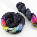 A LIGHT IN DARK PLACES Indie-Dyed Yarn on Sock Perfection - Purple Lamb