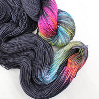 A LIGHT IN DARK PLACES Indie-Dyed Yarn on Sock Perfection - Purple Lamb