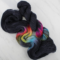 A LIGHT IN DARK PLACES Indie-Dyed Yarn on Sock Perfection - Purple Lamb