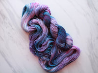 A LITTLE PRINCESS on Sparkly Merino Sock - Purple Lamb