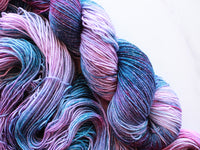 A LITTLE PRINCESS on Sparkly Merino Sock - Purple Lamb