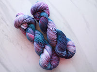 A LITTLE PRINCESS on Sparkly Merino Sock - Purple Lamb