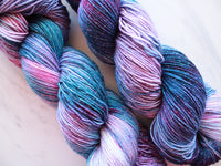 A LITTLE PRINCESS on Sparkly Merino Sock - Purple Lamb