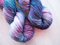 A LITTLE PRINCESS on Sparkly Merino Sock - Purple Lamb
