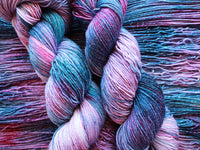 A LITTLE PRINCESS on Sparkly Merino Sock - Purple Lamb