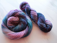 A LITTLE PRINCESS on Sparkly Merino Sock - Purple Lamb