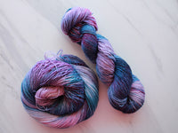 A LITTLE PRINCESS on Sparkly Merino Sock - Purple Lamb