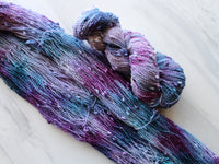 A LITTLE PRINCESS Indie-Dyed Yarn on Squiggle Sock - Purple Lamb