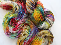 AFREMOV'S FAREWELL TO ANGER Hand-Dyed Yarn on Sparkly Merino Sock - Purple Lamb